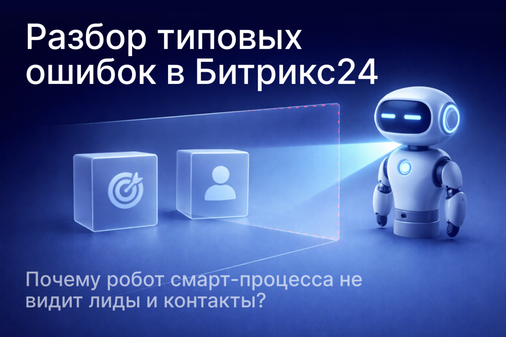 Почему робот смарт-процесса не видит лиды и контакты? Разбор типовых ошибок в Битрикс24