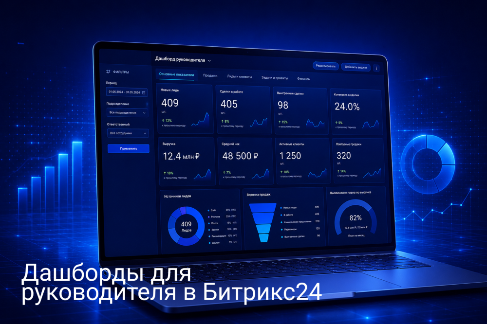 Как настроить дашборды в Битрикс24 для руководителя: пошаговое руководство